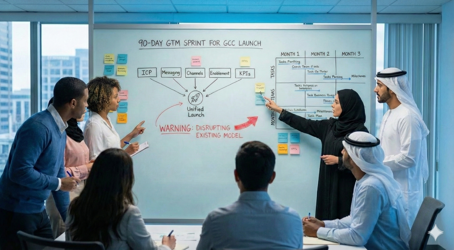 90‑Day GTM Sprint for GCC Launch